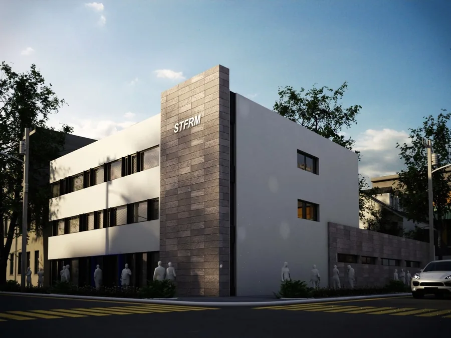 Render de la fachada del S.T.F.R.M. en Guadalajara